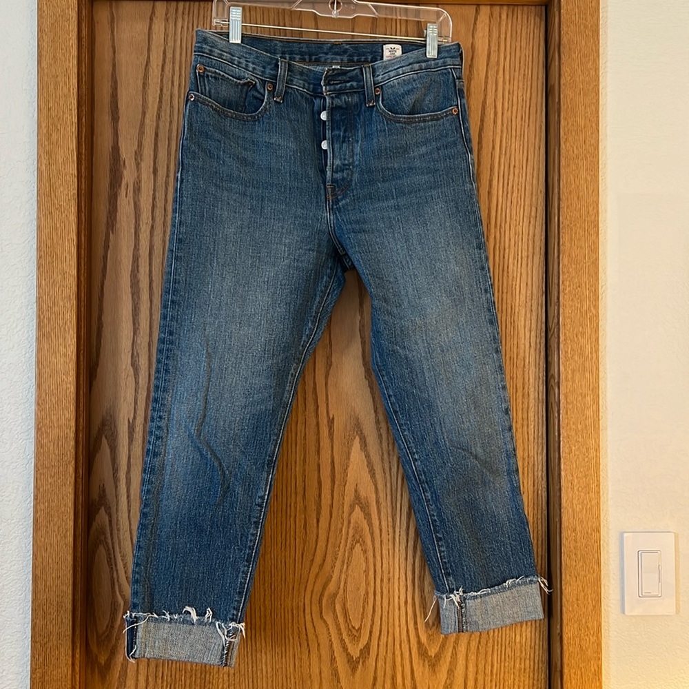 Levi cropped denim pants @ Anthropologie Sz 30 EUC